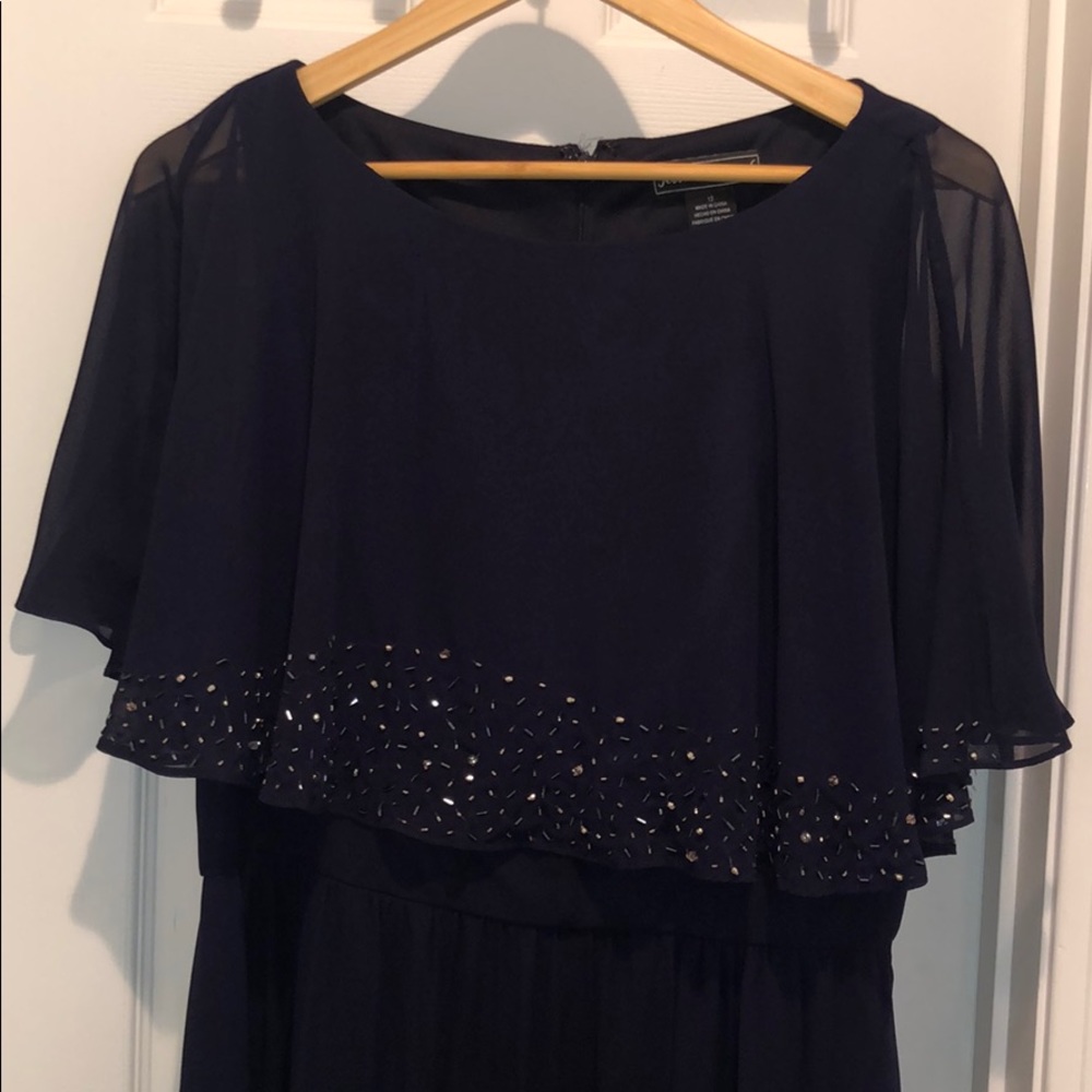 NWOT navy Floor Length Jessica Howard Evening Gown